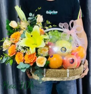 giỏ trái cây mừng khai trương cửa hàng, tân gia nhà mới.