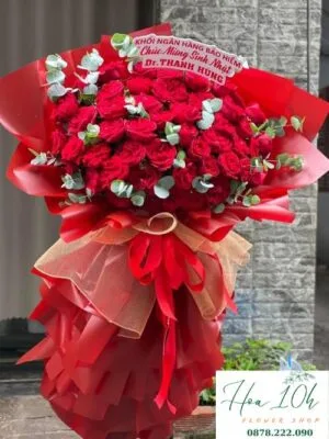 Bó hoa hồng đỏ ohara 100 bông hoành tráng, sanh chảnh và ý nghĩa