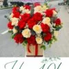 Lẵng hoa tươi để bàn tặng sinh nhật, khai trương, chúc mừng.