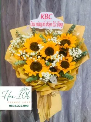 Bó hoa hướng dương đẹp tặng sinh nhật, tặng chúc mừng