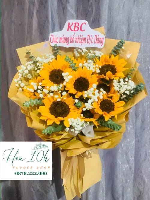 Bó hoa hướng dương đẹp tặng sinh nhật, tặng chúc mừng