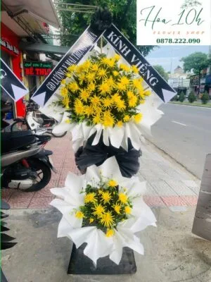 Kệ Hoa Viếng Cúc Vàng - Vãn Sanh giá rẻ và ý nghĩa