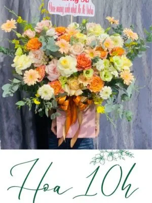 Lẵng Hoa Để Bàn - Happy Day