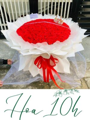 Bó Hoa Hồng Sáp Thơm Màu Đỏ 200 Bông