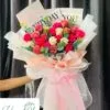 Bó hoa sáp thơm 30 bông mix màu tông hồng