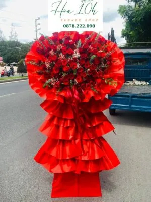 Kệ hoa chúc mừng đại cát đại lợi