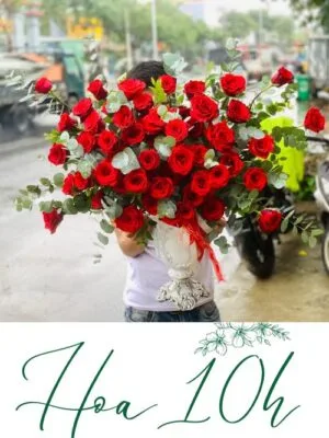 Bình Hoa Để Bàn - Hào Quang. Bình hoa hồng đỏ