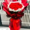 Bó hoa hồng đỏ pháp mix babi - Ngàn lần yêu em