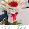 Bó hoa hồng đỏ mix babi tặng bạn gái