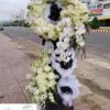 Vòng hoa viếng: Nỗi Nhớ gồm hoa lan, hoa hồng, vòng hoa chia buồn tại Đà Nẵng