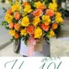 Lẵng hoa để bàn tặng sinh nhật nam tính, mạnh mẽ