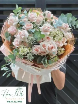 Bó hoa tròn yêu thương đong đầy, hoa tươi đà nẵng