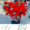 Lẵng hoa hồng đỏ chúc mừng sinh nhật