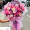 Bó hoa tặng sinh nhật màu hồng, tím