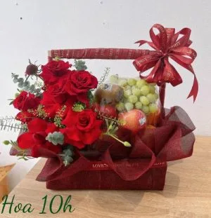Giỏ hoa quả chúc mừng khai trương, tân gia