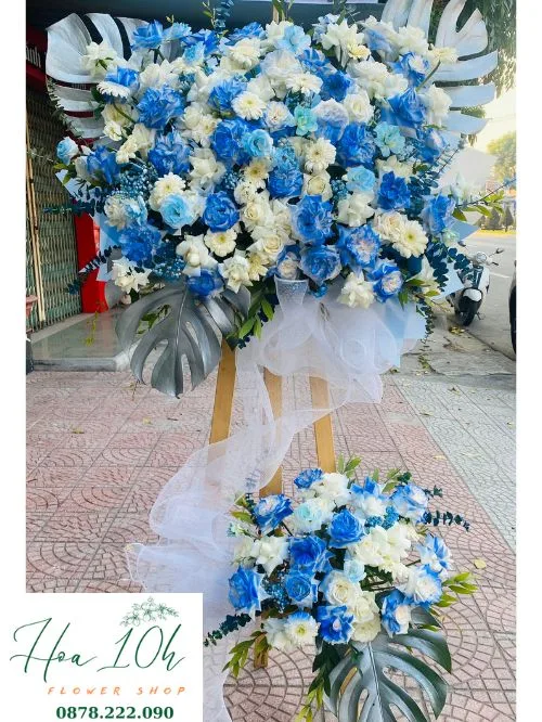 kệ hoa chúc mừng phong cách hiện đại, sang chảnh
