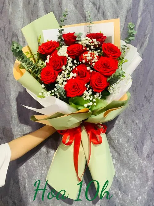 Bó hoa hồng đỏ tặng valentine