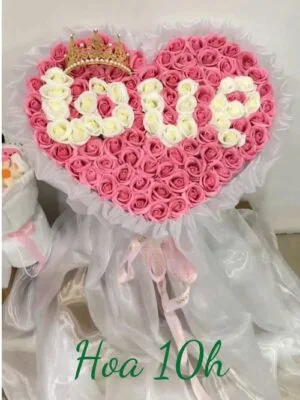 Bó hoa sáp chữ LOVE đẹp mắt, lãng mạn và ý nghĩa
