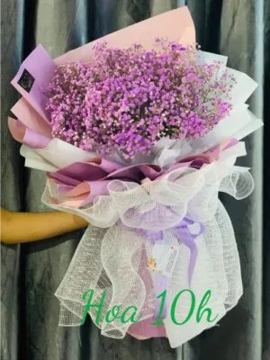 Bó hoa babi tím dấu yêu đẹp dành tặng vợ, mẹ, bạn gái