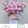 Giỏ hoa cúc mẫu đơn hồng đẹp, ý nghĩa, sang trọng