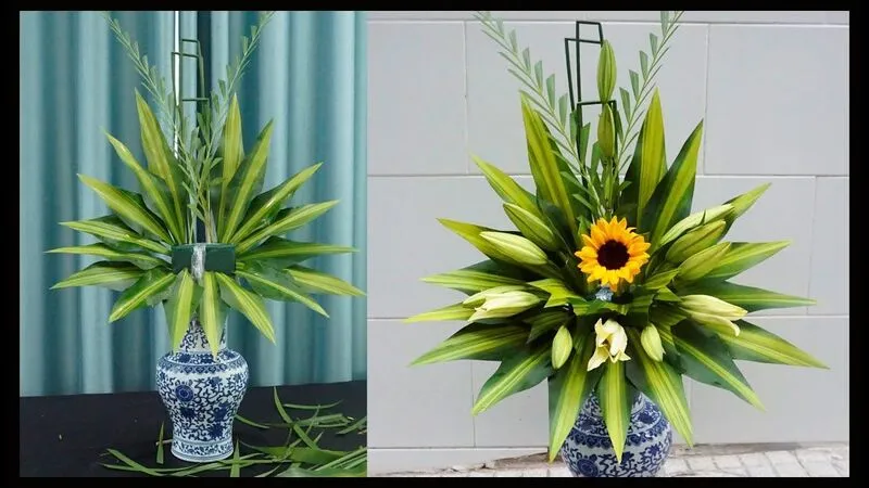 Lẵng hoa để bàn thờ đơn giản đẹp sang trọng