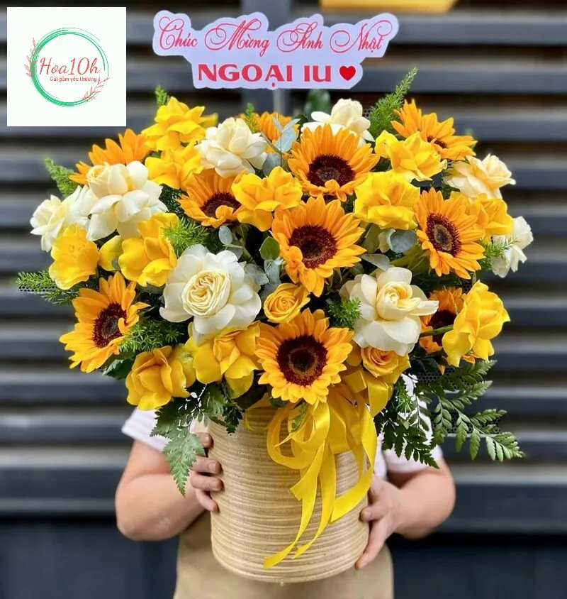 Lãng hoa hướng dương rực rỡ tràn đầy năng lượng.