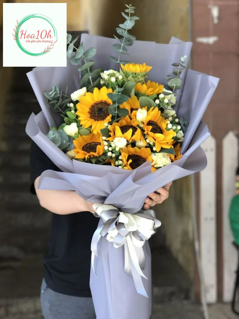 Tặng bó hoa hướng dương nhân dịp khai trương