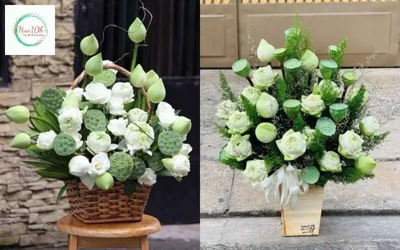 Mẫu lãng hoa sen chưng bàn thờ đẹp đầy đặn